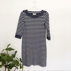 Vineyard Vines stripe embroidered stretch dress
